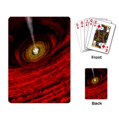 Black Red Space Hole Playing Card