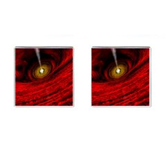 Black Red Space Hole Cufflinks (square)