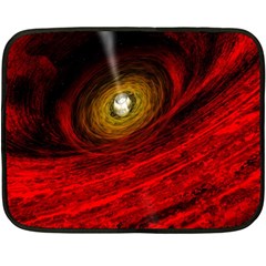 Black Red Space Hole Fleece Blanket (mini)