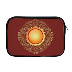 Badge Gilding Sun Red Oriental Apple Macbook Pro 17  Zipper Case