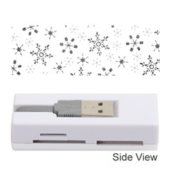 Black Holiday Snowflakes Memory Card Reader (stick)  by Mariart