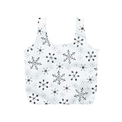 Black Holiday Snowflakes Full Print Recycle Bags (s) 