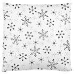 Black Holiday Snowflakes Standard Flano Cushion Case (Two Sides) Front