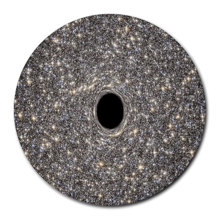 Black Hole Blue Space Galaxy Star Light Round Mousepads