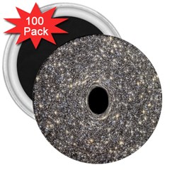 Black Hole Blue Space Galaxy Star Light 3  Magnets (100 Pack)