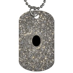 Black Hole Blue Space Galaxy Star Light Dog Tag (two Sides)