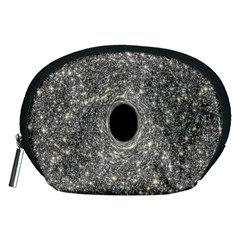 Black Hole Blue Space Galaxy Star Light Accessory Pouches (medium)  by Mariart