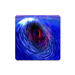 Blue Red Eye Space Hole Galaxy Square Magnet by Mariart