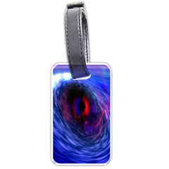 Blue Red Eye Space Hole Galaxy Luggage Tags (one Side)  by Mariart