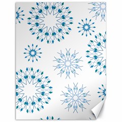 Blue Winter Snowflakes Star Triangle Canvas 18  X 24  