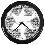 Recycling Generosity Consumption Wall Clocks (Black) Front