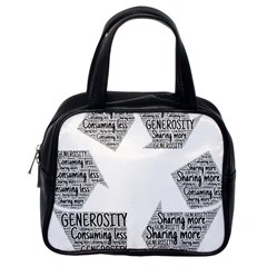 Recycling Generosity Consumption Classic Handbags (one Side) by Nexatart