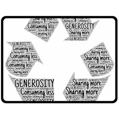 Recycling Generosity Consumption Double Sided Fleece Blanket (large)  by Nexatart