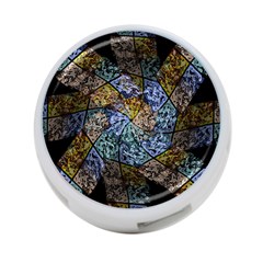 Multi Color Tile Twirl Octagon 4-port Usb Hub (one Side) by Nexatart