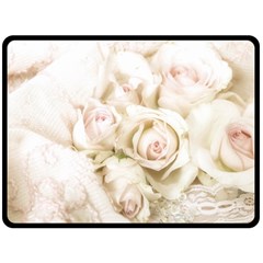 Pastel Roses Antique Vintage Double Sided Fleece Blanket (large)  by Nexatart