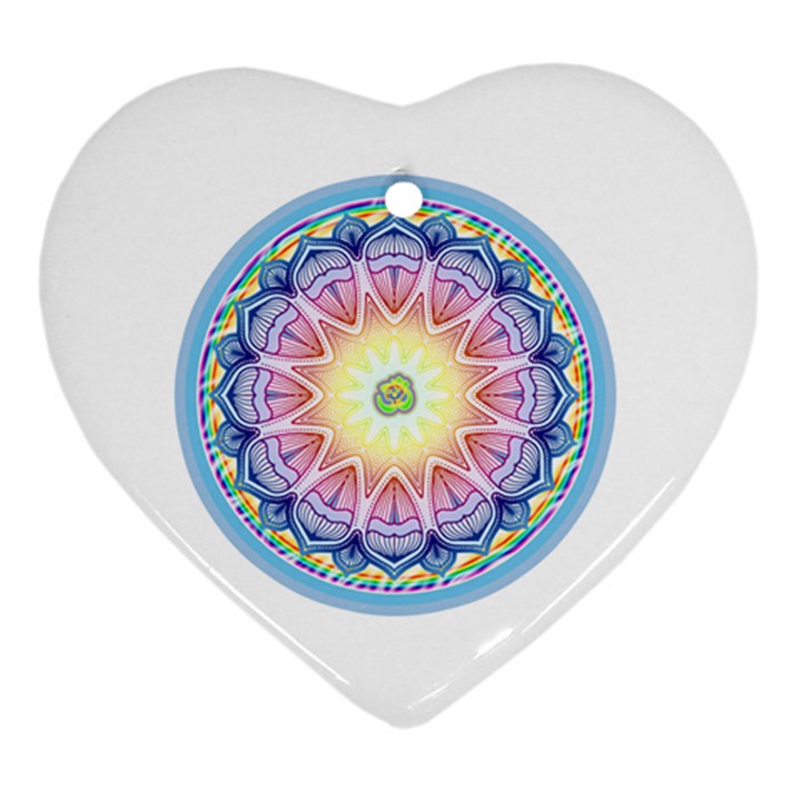 Mandala Universe Energy Om Ornament (Heart)