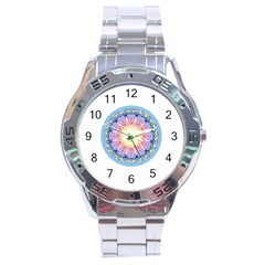 Mandala Universe Energy Om Stainless Steel Analogue Watch by Nexatart