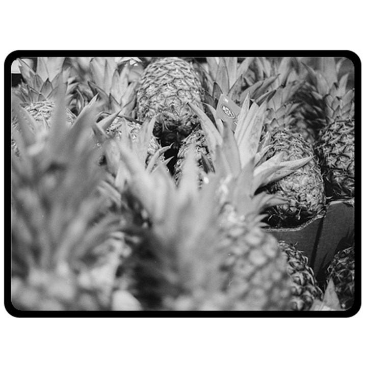 Pineapple Market Fruit Food Fresh Double Sided Fleece Blanket (Large) 