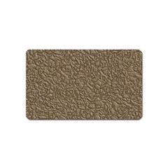 Leather Texture Brown Background Magnet (Name Card)