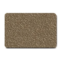 Leather Texture Brown Background Small Doormat 