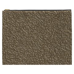 Leather Texture Brown Background Cosmetic Bag (XXXL) 