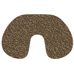 Leather Texture Brown Background Travel Neck Pillows by Nexatart