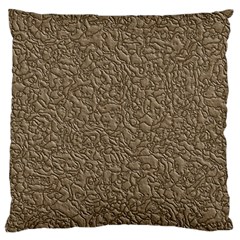 Leather Texture Brown Background Large Flano Cushion Case (one Side) by Nexatart