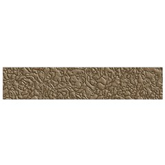 Leather Texture Brown Background Flano Scarf (Small)