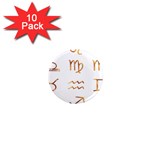 Signs Of The Zodiac Zodiac Aries 1  Mini Magnet (10 pack)  Front