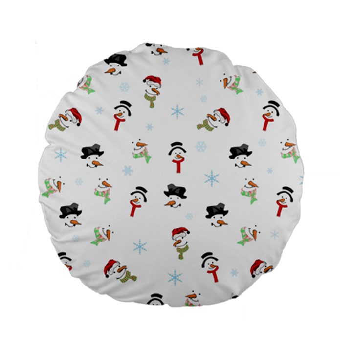 Snowman pattern Standard 15  Premium Round Cushions