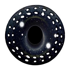 Brightest Cluster Galaxies And Supermassive Black Holes Round Filigree Ornament (two Sides) by Mariart