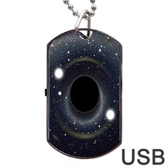 Brightest Cluster Galaxies And Supermassive Black Holes Dog Tag Usb Flash (two Sides)