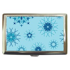 Blue Winter Snowflakes Star Cigarette Money Cases