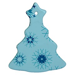 Blue Winter Snowflakes Star Ornament (Christmas Tree) 