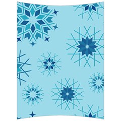 Blue Winter Snowflakes Star Back Support Cushion