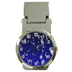 Blue Sky Christmas Snowflake Money Clip Watches