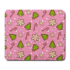 Ginger Cookies Christmas Pattern Large Mousepads by Valentinaart