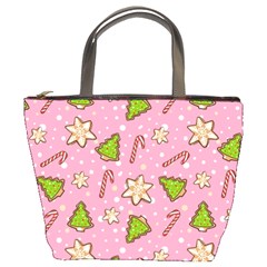 Ginger Cookies Christmas Pattern Bucket Bags by Valentinaart
