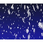 Blue Sky Christmas Snowflake Deluxe Canvas 14  x 11  14  x 11  x 1.5  Stretched Canvas