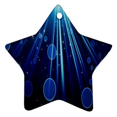 Blue Rays Light Stars Space Star Ornament (Two Sides)