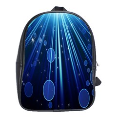 Blue Rays Light Stars Space School Bag (XL)