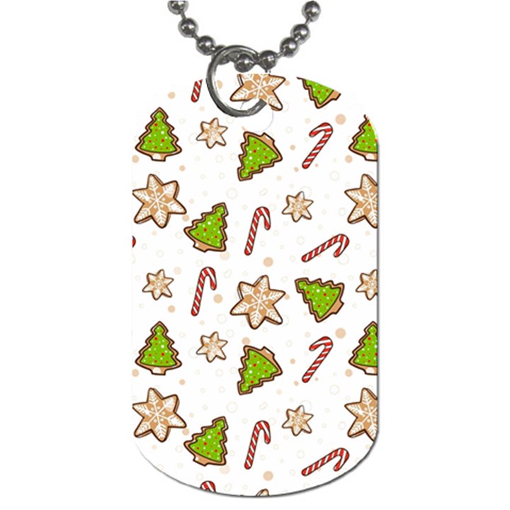 Ginger cookies Christmas pattern Dog Tag (Two Sides)