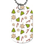 Ginger cookies Christmas pattern Dog Tag (Two Sides) Back