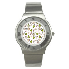 Ginger cookies Christmas pattern Stainless Steel Watch