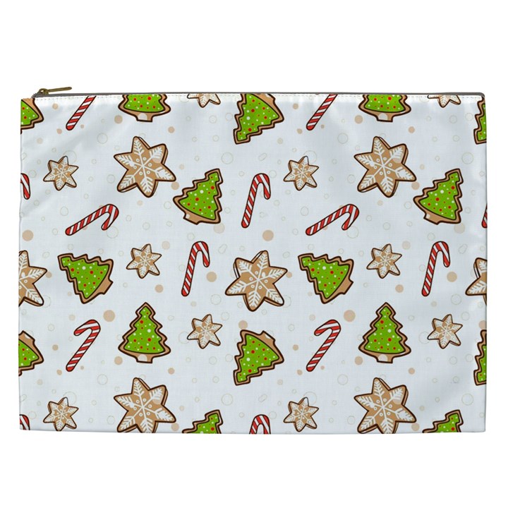 Ginger cookies Christmas pattern Cosmetic Bag (XXL) 