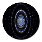 Colorful Hypnotic Circular Rings Space Round Mousepads Front