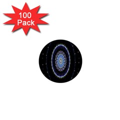 Colorful Hypnotic Circular Rings Space 1  Mini Buttons (100 Pack)  by Mariart