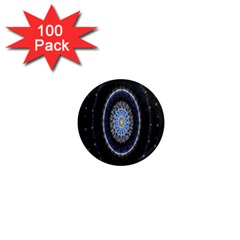 Colorful Hypnotic Circular Rings Space 1  Mini Magnets (100 Pack)  by Mariart