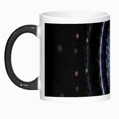 Colorful Hypnotic Circular Rings Space Morph Mugs
