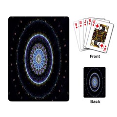 Colorful Hypnotic Circular Rings Space Playing Card by Mariart